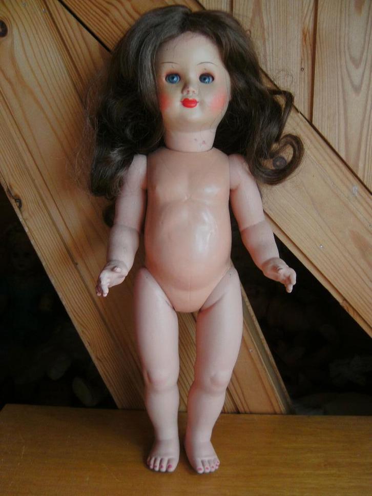 ASS tortulon popje blauwe knipperogen dicht mondje 41 cm, Verzamelen, Poppen, Gebruikt, Pop, Verzenden