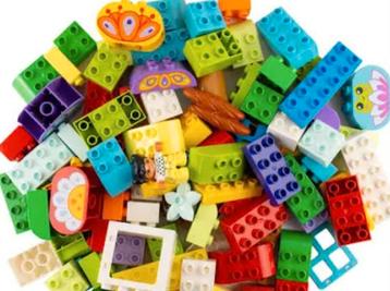 Grote wasmand met heel veel duplo + bouwplaten beschikbaar voor biedingen