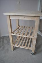 Keukentrolley, hout, Ophalen, Gebruikt, Overige kleuren, 50 tot 100 cm