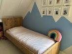 Steigerhout eenpersoonsbed, 85 tot 100 cm, Gebruikt, Ophalen of Verzenden, Matras