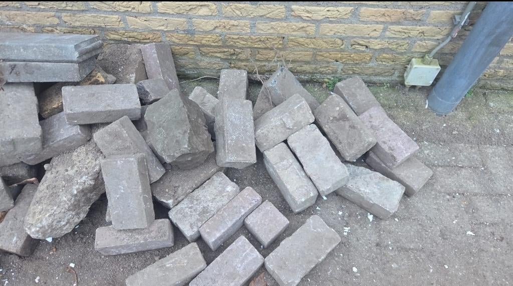 220m2 Betonklinkers BKK's 8cm dik - Los Gestort, Ophalen, Gebruikt, Klinkers, 10 m² of meer