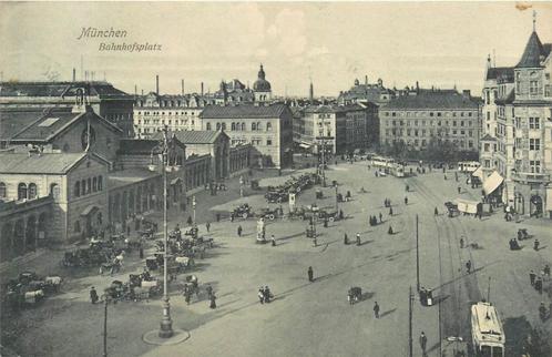 (379-075-027) München Bahnhofsplatz, Verzamelen, Ansichtkaarten | Buitenland, Duitsland, Verzenden
