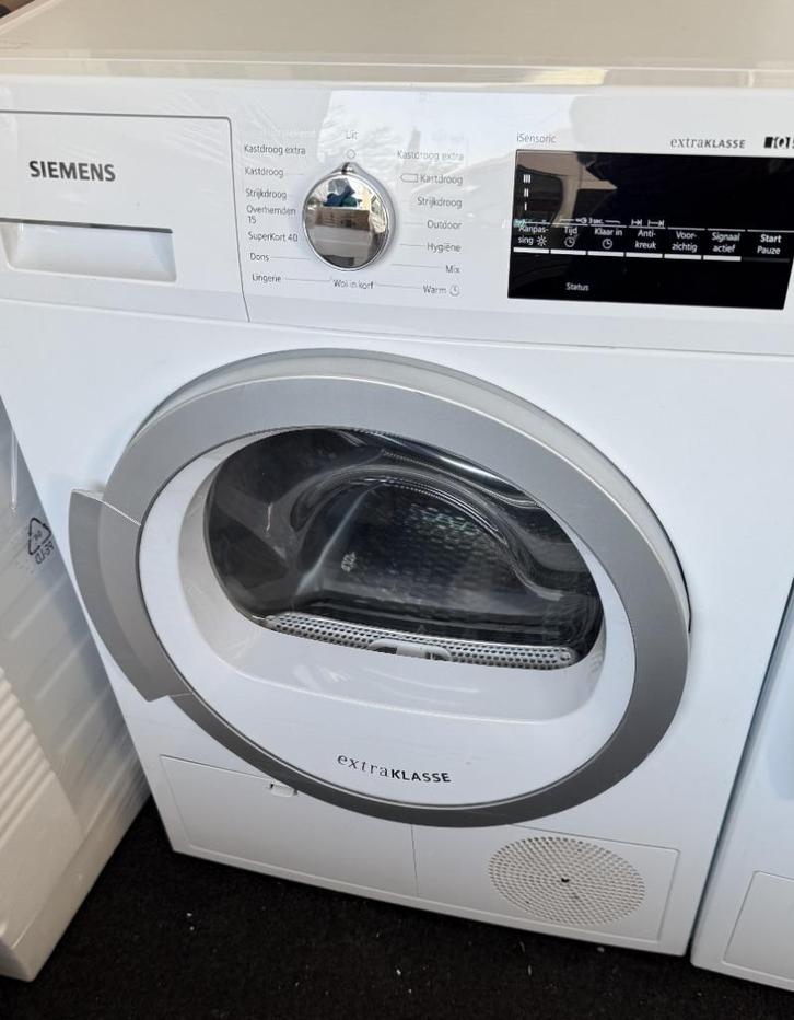 Siemens WT46G490 ,8 Kg,Cond.droger,Display,Startuitst,Refurb, Witgoed en Apparatuur, Wasdrogers, Refurbished, Condens, Voorlader