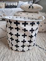 Opbergmand zwart wit, Ophalen of Verzenden, Nieuw, Rond, Overige materialen