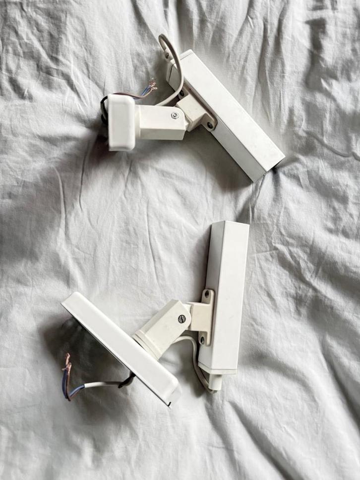 Krause Leuchten Arnsberg 2 x wandlamp jaren70 vintage, Huis en Inrichting, Lampen | Wandlampen, Gebruikt, Kunststof, Metaal, Overige materialen