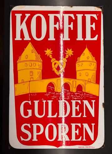Emaille Reclamebord Koffie Gulden Sporen beschikbaar voor biedingen