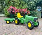 Rolly Toys John Deere Traptractor met Aanhanger - Super!, Ophalen, Zo goed als nieuw, Trapvoertuig