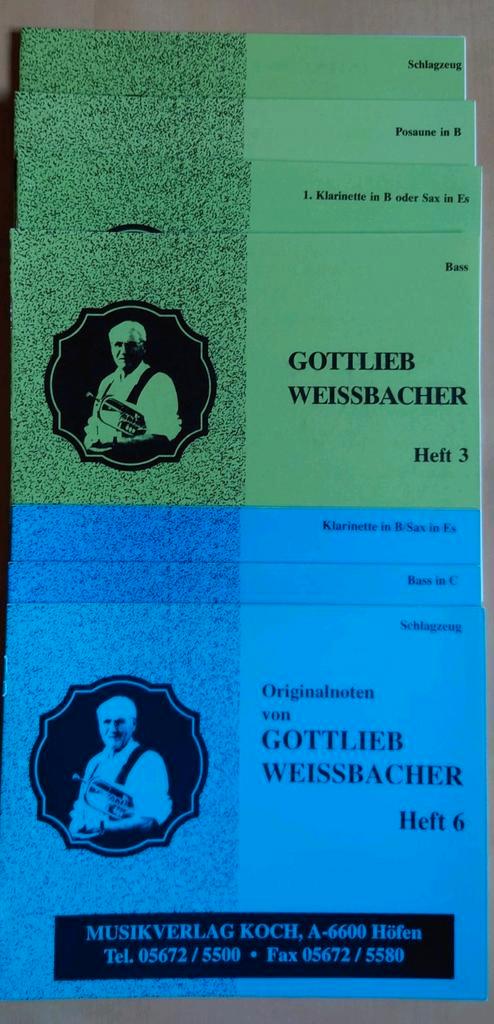 Gottlieb Weissbacher heft 3 & heft 6 blaasmuziek, Muziek en Instrumenten, Bladmuziek, Zo goed als nieuw, Overige soorten, Overige genres