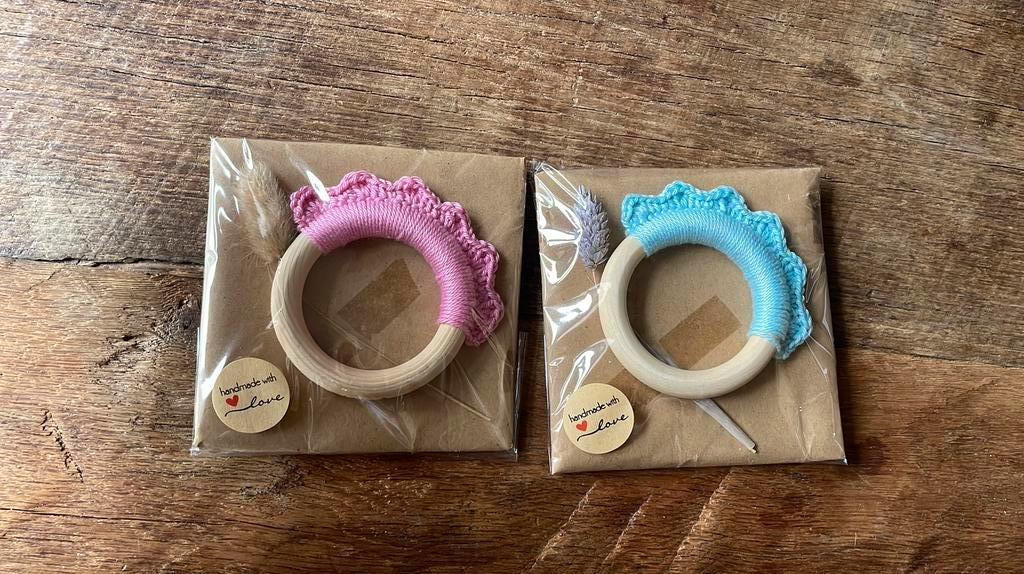 Gehaakte bijtringen, Ophalen of Verzenden, Nieuw, Kraamcadeau