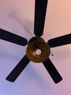 Plafondventilator met lamp zwart/goud, Ophalen, Zo goed als nieuw, Plafondventilator