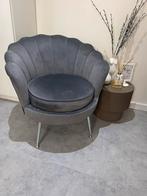 Velvet grijze fauteul, Huis en Inrichting, Fauteuils, Ophalen, Zo goed als nieuw, Minder dan 50 cm