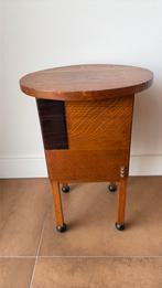 Art deco Amsterdamse School tafeltje naaikistje, Ophalen