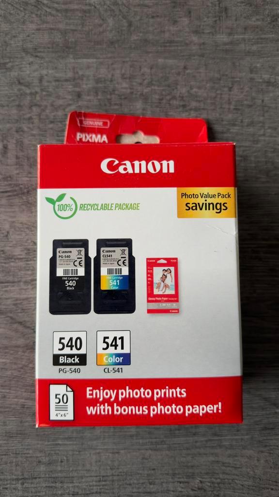 Canon PG-540/CL-541 cartridges, Canon Pixma, nieuw in doos, Computers en Software, Printerbenodigdheden, Nieuw, Cartridge, Ophalen of Verzenden
