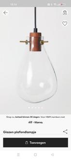 Glazen plafondlampje/hanglampje van H&M Home, Huis en Inrichting, Minder dan 50 cm, Glas, Ophalen of Verzenden, Zo goed als nieuw