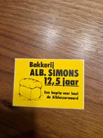 2096 Bakkerij Alb. Simons Sticker, Ophalen of Verzenden, Gebruikt