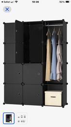 Kunststof kledingkast zwart 111x148 cm, Kunststof, Ophalen of Verzenden, 150 tot 200 cm, 25 tot 50 cm