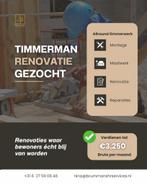 Timmerman Renovatie gezocht!, Vast contract, Vanaf 1 jaar, MBO, 33 - 40 uur