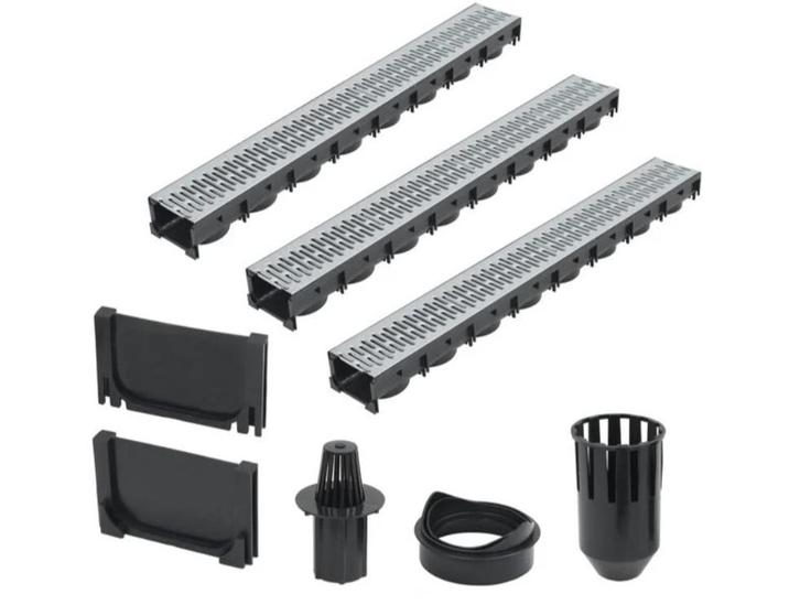 NIEUW | Afvoergoot sleufgoot lijngoot 3 stuks! GRATIS BEZORD, Doe-het-zelf en Verbouw, Buizen en Afvoer, Nieuw, Pvc, Minder dan 2 meter