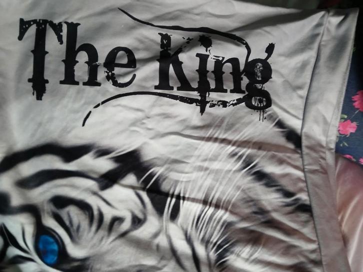 Grijze trui met tijgerkop erop. Maat XL., Kleding | Heren, Truien en Vesten, Zo goed als nieuw, Maat 56/58 (XL), Grijs, Ophalen of Verzenden