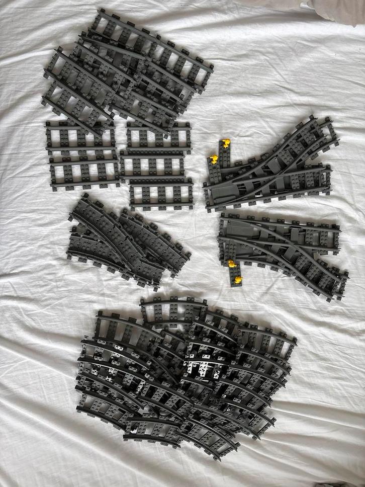 Grote partij Lego treinrails, Kinderen en Baby's, Speelgoed | Duplo en Lego, Gebruikt, Lego, Losse stenen, Ophalen