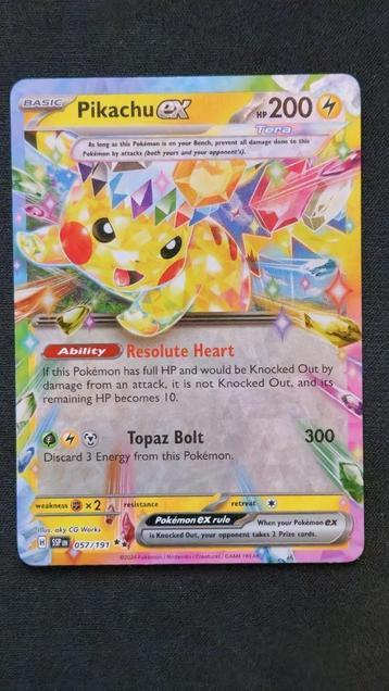 Pikachu EX (SSP 057/191) Pokémon kaart beschikbaar voor biedingen