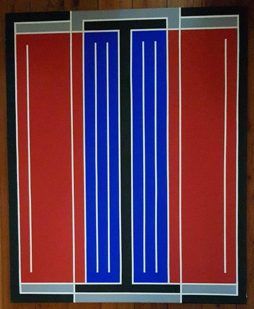 Sijbren Siep van den Berg(1913) Olie Doek"Abstracte Comp"Ges, Antiek en Kunst, Kunst | Schilderijen | Modern, Ophalen of Verzenden