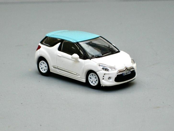Citroen DS3 2010 wit, blauw dak Norev H0 1:87, Hobby en Vrije tijd, Modelauto's | 1:87, Nieuw, Auto, Overige merken, Ophalen of Verzenden