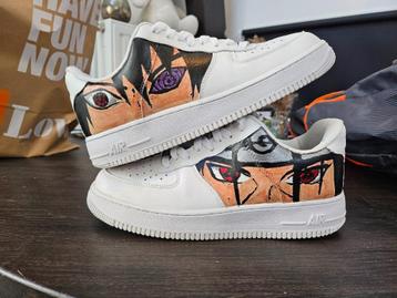 Unieke handgeschilderde Nike Air Force 1 – Naruto design  beschikbaar voor biedingen