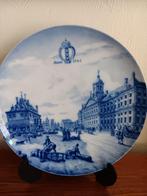 Delfts blauw wandbord De Dam, Waag Amsterdam Focke  Meltzer, Ophalen