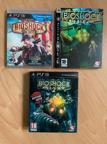Ps3 bioshock + bioshock 2 + bioshock infinite beschikbaar voor biedingen