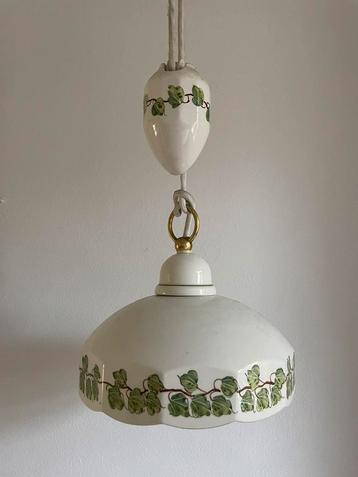 Antieke porseleinen contragewicht lamp