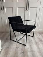 Grote fauteuil zwart velvet karwei luxe, Ophalen of Verzenden, Zo goed als nieuw, Zwart