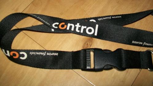 Keycord Control zwart/witte letters, Verzamelen, Sleutelhangers, Zo goed als nieuw, Merk, Ophalen of Verzenden