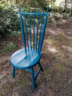 3 leuke vintage houten spijl stoelen "De Ster" jaren 50s/60s, Huis en Inrichting, Stoelen, Blauw, Drie, Gebruikt, Ophalen