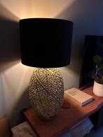 Gouden Lampvoet met Zwarte Kap - SINULA Stijl, Ophalen of Verzenden, Nieuw, Metaal, Minder dan 100 cm