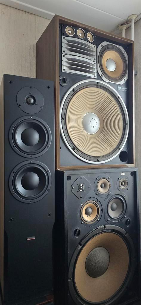 4 grote luidsprekers, Audio, Tv en Foto, Luidsprekers, Front, Rear of Stereo speakers, Minder dan 60 watt, Overige merken, Ophalen of Verzenden