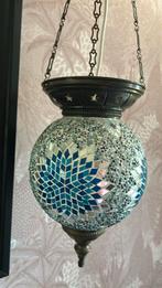 Mooie mozaïek hanglamp blauw, Huis en Inrichting, Ophalen, Gebruikt, Glas, Minder dan 50 cm