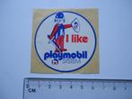 sticker I LIKE PLAYMOBIL system speelgoed toys retro vintage, Verzamelen, Verzenden