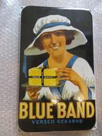 Emaille reclamebord Blue Band versch gekarnd margarine bord, Reclamebord, Gebruikt, Ophalen of Verzenden