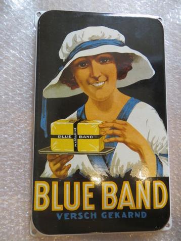 Emaille reclamebord Blue Band versch gekarnd margarine bord