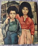 Vintage schilderij 60-er jaren Roth Bruder und Schwester, Antiek en Kunst, Ophalen