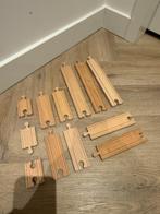 Heel goed 12x Brio recht spoor rails set 33341 houten trein, Ophalen of Verzenden, Zo goed als nieuw