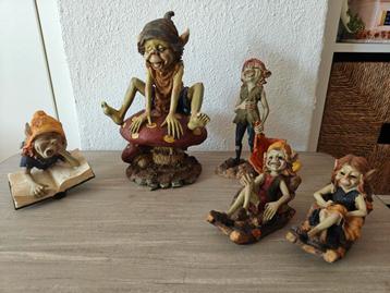 Set van 5 Pixies Beeltjes van Elfen  beschikbaar voor biedingen