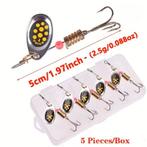 5 stuks metalen spinners, Watersport en Boten, Hengelsport | Roofvissen, Ophalen, Nieuw, Haak