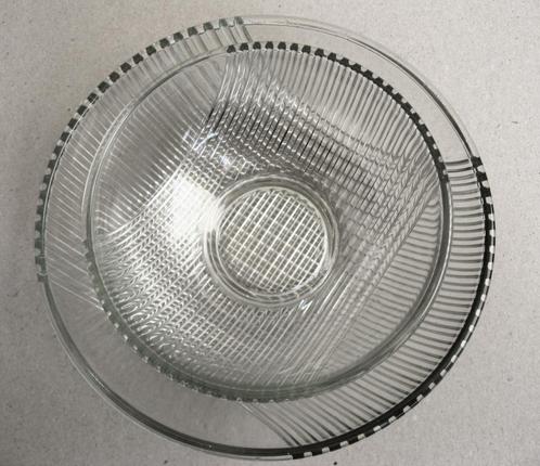 Twee Libra schalen, geribbeld glas , Meydam, Leerdam '50, Antiek en Kunst, Kunst | Designobjecten, Ophalen of Verzenden