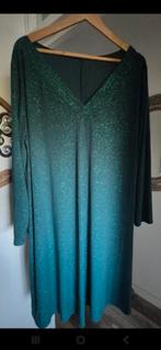Groene plussize tuniek/jurk met shimmer Mt 52-54, Ophalen of Verzenden, Zo goed als nieuw, Groen, Jurk