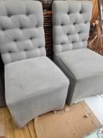 Fraaie grijze eetkamer stoelen en bankje van goede kwaliteit, Huis en Inrichting, Stoelen, Ophalen of Verzenden, Zo goed als nieuw