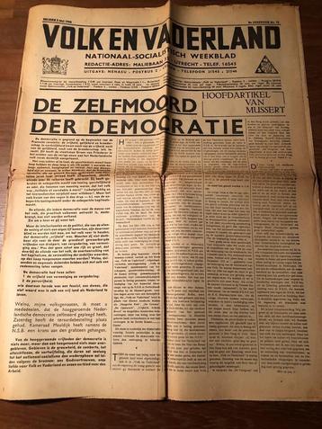 N.S.B. 3 Mei 1940 Volk en Vaderland.  Lunteren, hele pag. ge beschikbaar voor biedingen