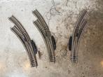 Set van 3 gebogen elektrische fleischmann profi wissels, Hobby en Vrije tijd, Modeltreinen | H0, Gebruikt, Gelijkstroom, Fleischmann