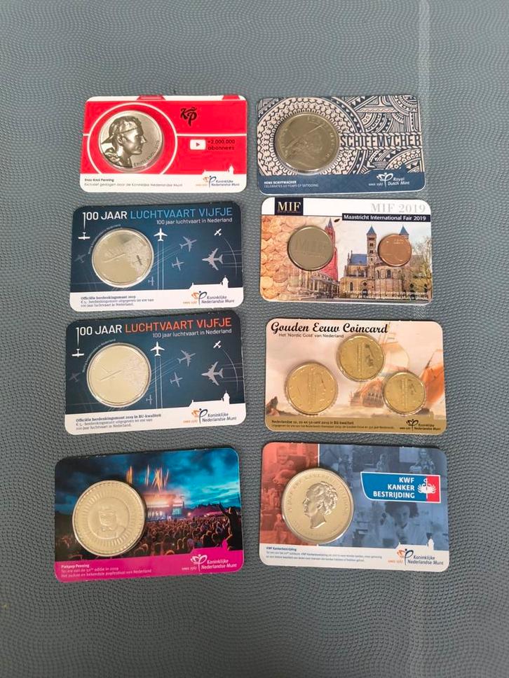 8 penning/munt coincard 2019 BU en UNC herdenking, Postzegels en Munten, Munten | Nederland, Euro's, Koningin Beatrix, Ophalen of Verzenden